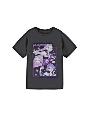 K-Pop Demon Hunters Huntrix Girls Medium Short Sleeve Graphic T-Shirt